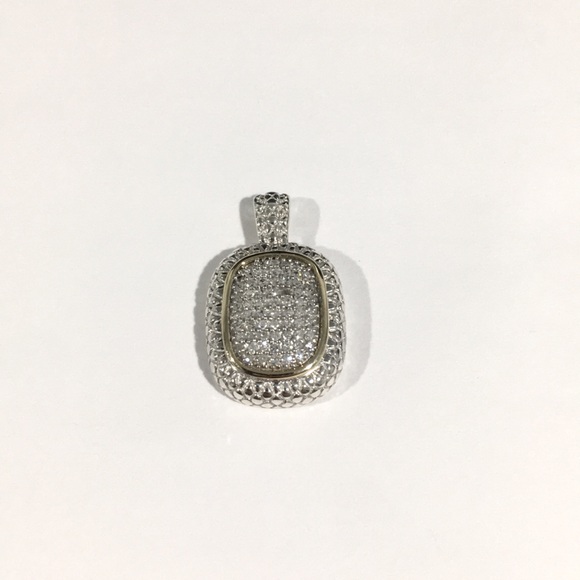 14k Yellow Gold & Silver 925 Diamond 💎 Pendant